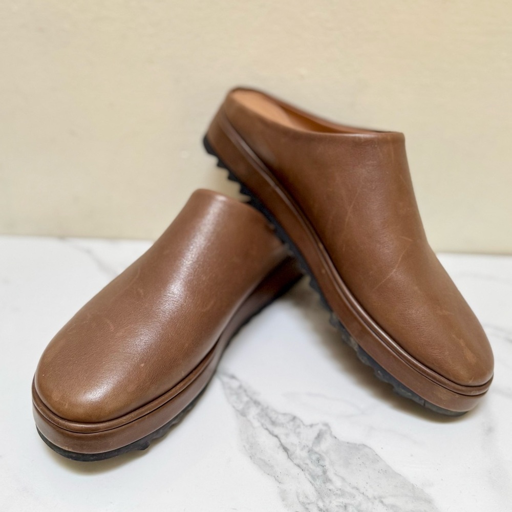 Lauren Manoogian Brown Leather Moto Mules - Picture 3 of 11